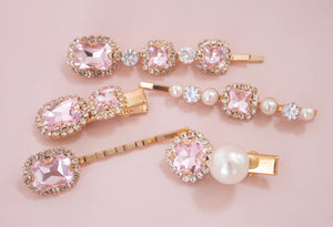 CHARLII - Coco Hair Clip Set - Rose