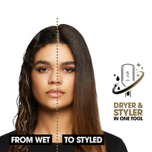 Load image into Gallery viewer, Ghd Duet Styled Black - from wet to styled
